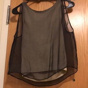 Alice and Olivia sexy black mesh shirt